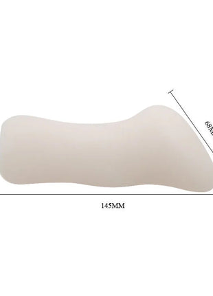 Creamfarbener ergonomisch geformter nackenstützkissen mit glatter weicher oberfläche im baile leidenschaft lady murcia masturbator 3d produkt