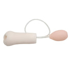 Creamfarbener silikon-knochenförmiger toy mit pinkem ballonartigem ende und transparentem schlauch für leidenschaft lady murcia masturbator 3d