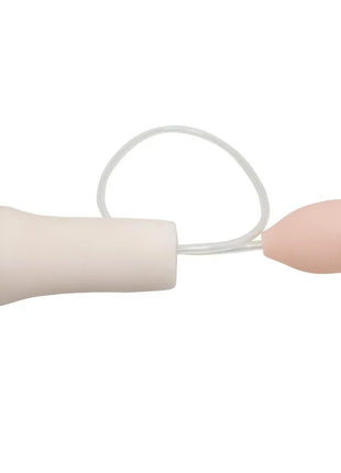 Creamfarbener silikon-knochenförmiger toy mit pinkem ballonartigem ende und transparentem schlauch für leidenschaft lady murcia masturbator 3d