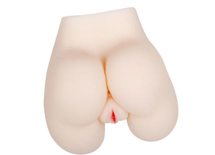 Beige silikon butt plug mit realistischer hauttextur und kleinem roten detail am öffnung für leiden schaft lady vagina und anormalgebrauch