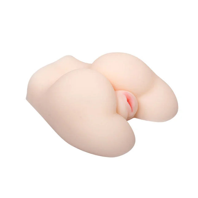Beige silikon analspielzeug mit realistischem hautstruktur und rosa innenraum von baile leidenschaft lady vagina und ano