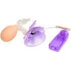 Lila klitorisstimulation vibrierender schmetterling adult toy aus durchsichtigem lila plastik mit beigeem ballon und fernbedienung