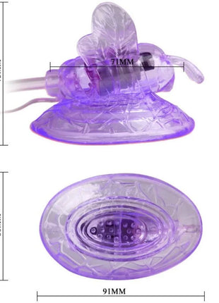 Transparent lila plastik bienenförmiger vibrator mit saugnapfbasis und strukturierter oberfläche von baile