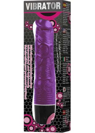 Lila multispeedvibrator von baile aus silikon mit schwarzer basis und strukturierter griffzone in violett