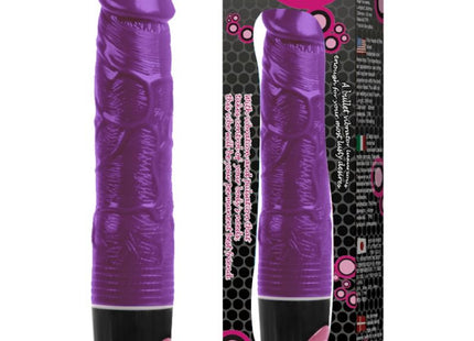 Lila silikonvibrator von baile mit mehreren geschwindigkeiten und schwarzen sowie pinken akzenten