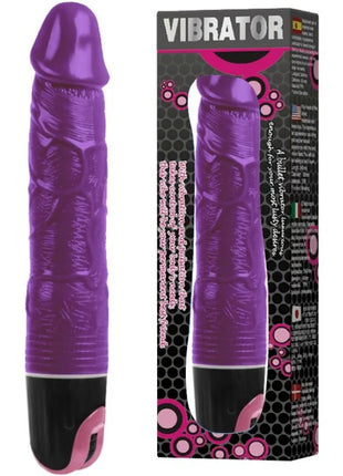 Lila silikonvibrator von baile mit mehreren geschwindigkeiten und schwarzen sowie pinken akzenten