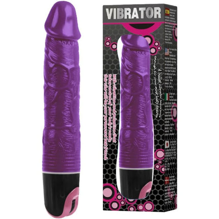 Lila silikonvibrator von baile mit mehreren geschwindigkeiten und schwarzen sowie pinken akzenten