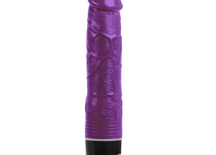 Baile lila multispeedvibrator aus lila silikon mit strukturierter oberfläche und schwarz pinker basis