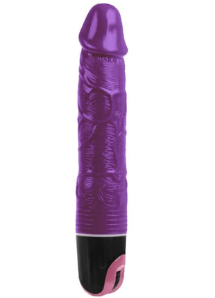 Baile lila multispeedvibrator aus lila silikon mit strukturierter oberfläche und schwarz pinker basis