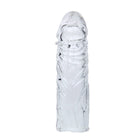 Klare transparente silikon cock ring mit strukturierter oberfläche und geformten rippen baile lila penishülle 13 cm