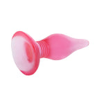 Rosa silikon analplug baile lila soft touch mit saugnapfbasis und geriffelter oberfläche 14,2 cm lang