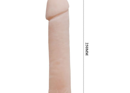 Baile love companion dildo vibrator 25 cm peachfarbenes silikon mit schwarzer basis und abgerundetem kopf