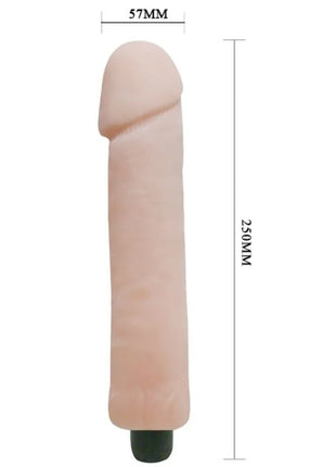Baile love companion dildo vibrator 25 cm peachfarbenes silikon mit schwarzer basis und abgerundetem kopf