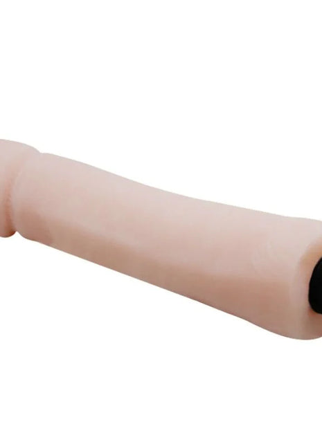 Baeile love companion dildo vibrator 25 cm pink silikon mit schwarzer strukturierter kappe am ende