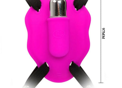 Helles pinkes silikon-fahrergurt mit schwarzen riemen und silberner zylindrischer vibration von baile