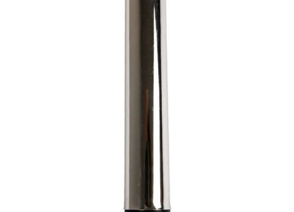 Shiny chrome-finished vibrating wand with black textured base from baile lovers secret collection fantasykit