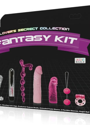Lila und schwarze lovers secret collection fantasy kit von baile mit mehrgeschwindigkeits vibrator und weiteren erotikspielzeugen