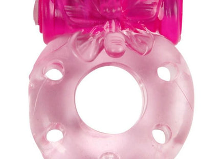 Pink transparenter silikonring mit leuchtend pinkem schleifenförmigem vibrator aus der baile lovers secret collection fantasykit