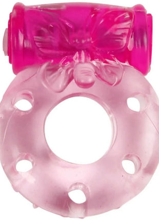 Pink transparenter silikonring mit leuchtend pinkem schleifenförmigem vibrator aus der baile lovers secret collection fantasykit