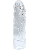 Klarer transparenter silikon kondom mit strukturierter oberfläche und geformten rippen aus der baile lovers secret collection fantasykit