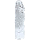 Klarer transparenter silikon kondom mit strukturierter oberfläche und geformten rippen aus der baile lovers secret collection fantasykit