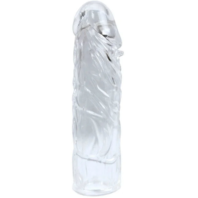 Klarer transparenter silikon kondom mit strukturierter oberfläche und geformten rippen aus der baile lovers secret collection fantasykit