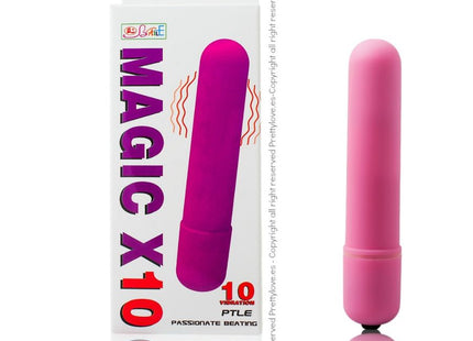 Pink magic x10 vibrierende kugel mit matter oberfläche und glattem, abgerundetem design von baile