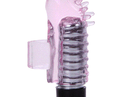 Baile mini finger vibrator aus silikon mit rosa transparentem knopfvibrator und klarem geripptem schachteln