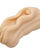 Beige silikonmasturbator von baile mit realistischen konturen und glatter textur für vaginalipdesign