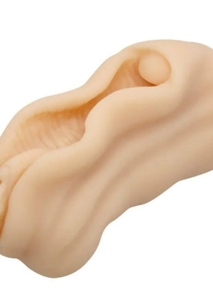 Beige silikonmasturbator von baile mit realistischen konturen und glatter textur für vaginalipdesign