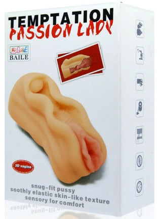 Baile minimnnlicher masturbator vaginalip sdesign mit temptaion passion lady 3d vagina toy aus pfirsichfarbenem silikon