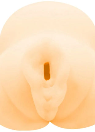 Peachfarbener silikon-analplug mit zentraleröffnung und ergonomischen konturen von baile für schwangere frauen