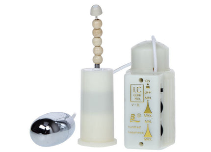 Baile mr grosser realistischer penis und anusmasturbator mit chrom finish, ovalform und bedieneinheit mit goldenen etiketten
