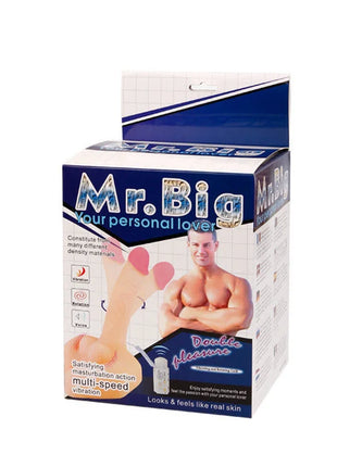 Mr grosser realistischer penis und anusmasturbator in hautfarben aus flexiblem material in frontansicht