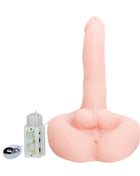 Pink silikon realistischer penis und anusmasturbator mit fernbedienung und silberner kugel von BAILE