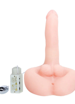 Pink silikon realistischer penis und anusmasturbator mit fernbedienung und silberner kugel von BAILE