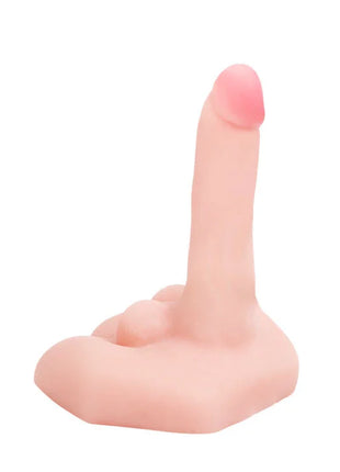 Pinkfarbener silikon realistischer phallusformiger masturbator mr grosser von baile mit abgerundetem kopf und basis
