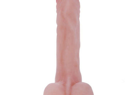 Pink silikon dildo mit realistischer struktur und abgerundetem kopf 21,6 cm von BAILE
