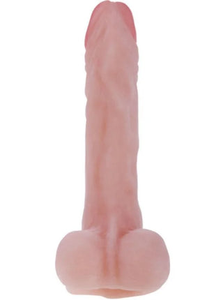 Pink silikon dildo mit realistischer struktur und abgerundetem kopf 21,6 cm von BAILE