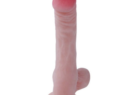 Pink silikon dildo mit abgerundetem kopf und strukturierter schafthülle von BAILE natürlicher realistischer hahndildo