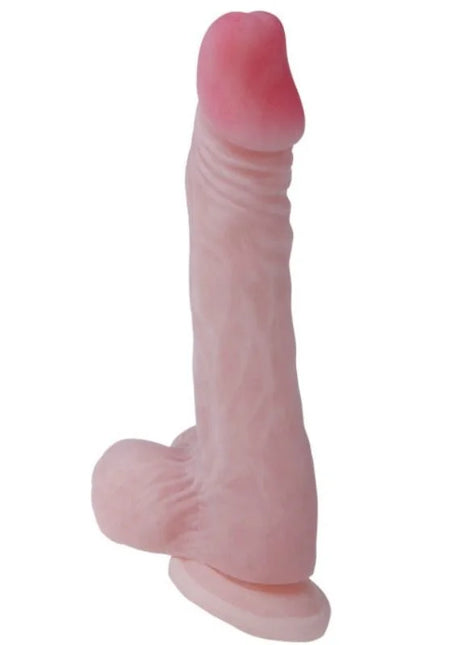 Pink silikon dildo mit natürlichem realistischem strukturiertem kopf von baile in runder form