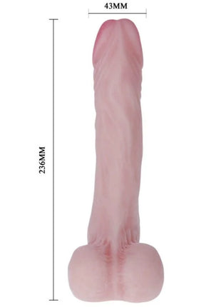 Pinkfarbener silikon realistischer haehndildo 236mm lang 43mm breit von BAILE
