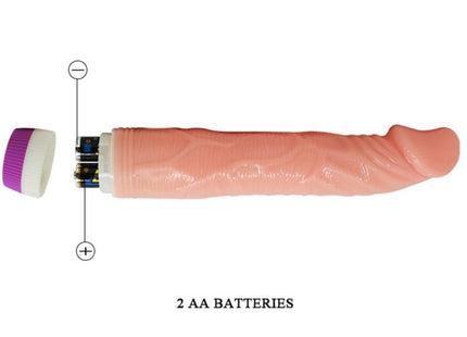 Natürlicher realistischer vibratorspielzeug rosa silikon mit lila und weißem deckel für den persönlichen gebrauch