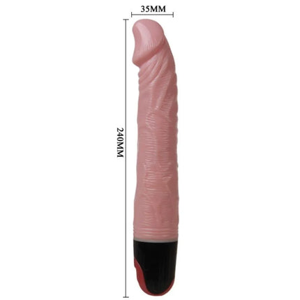 Pink silikon vibrator in phallusform mit schwarzem und rotem boden 240mm lang von baile mit mehreren geschwindigkeiten