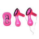 Baile nippelsauger pinke plastik-ohrhörer mit schwarzen rims und silberfarbenen metallelementen