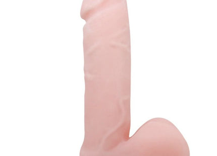 Pink silikon dildo mit vibration und kabel von baile in realistischer optik mit standfuß sichtbar