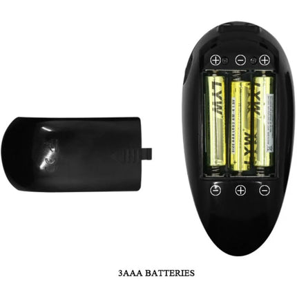 Black plastic battery holder mit drei gelben aaa batterien für baile oliver realistischer dildo mit vibration