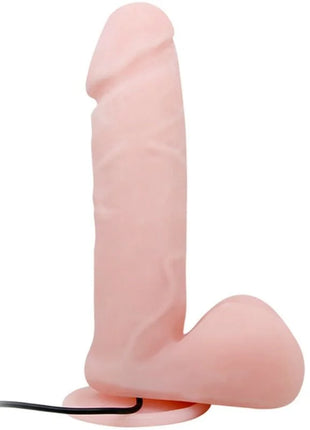 Pink silikon vibrator mit rotationsfunktion und schwarzem kabel von baile mit abgerundetem kopf und basis