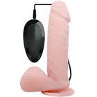 Pink silikon realistischer vibrator baile oliver mit rotationsfunktion und schwarzer kabelloser fernbedienung