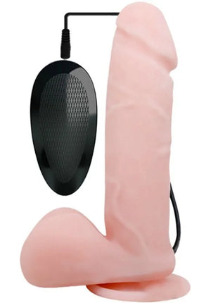 Pink silikon realistischer vibrator baile oliver mit rotationsfunktion und schwarzer kabelloser fernbedienung
